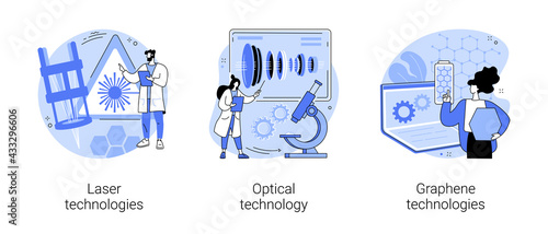 Modern science abstract concept vector illustrations.