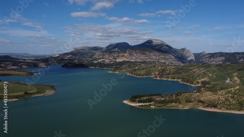 Aerial view of the Conde del Guadalhorce reservoir