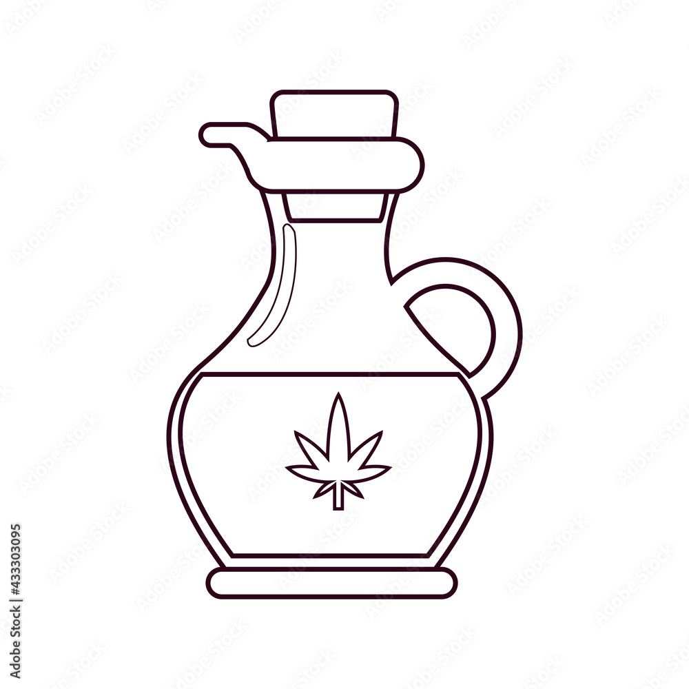 Isolated cannabis natural medicine pot icon Isolated cannabis natural medicine pot icon