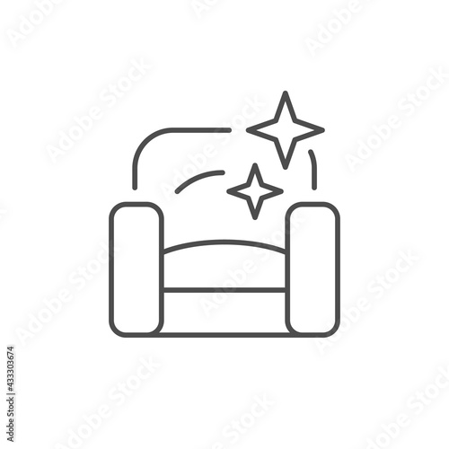 Furniture cleaning line outline icon