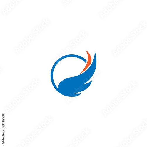 Fototapeta Naklejka Na Ścianę i Meble -  Wing logo icon symbol design template  vector