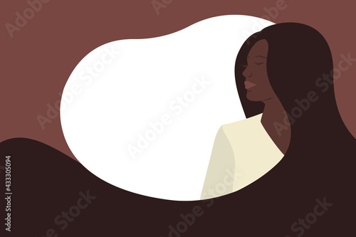 Beautiful african american woman. Beautiful female person. Hair salon. Young woman skin care. Lifestyle people.