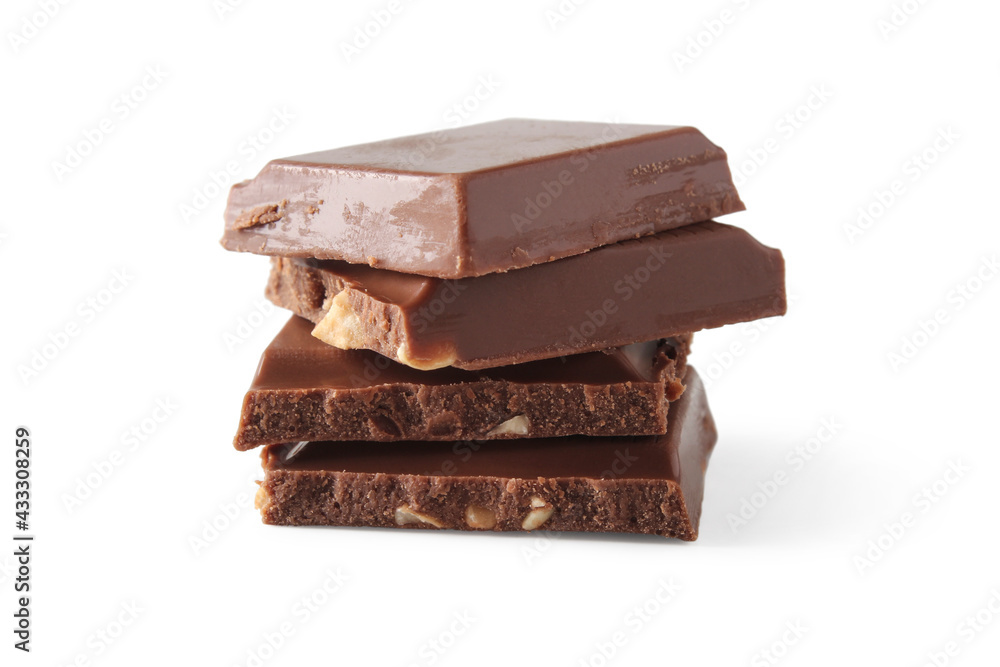 Pieces of chocolate with nuts Pieces of chocolate with nuts