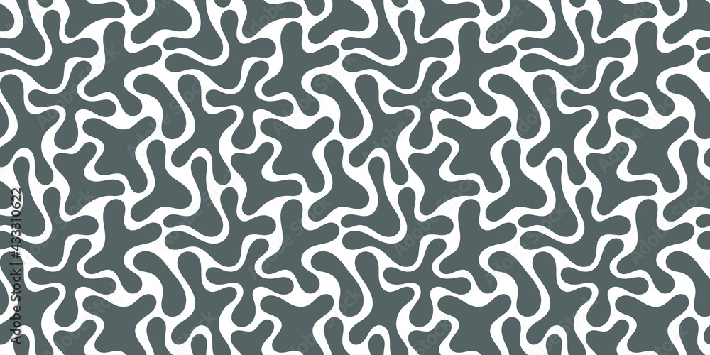 Abstract blot shapes vector seamless template for your design. Fluid banner. Abstract blot shapes vector seamless template for your design. Fluid banner.