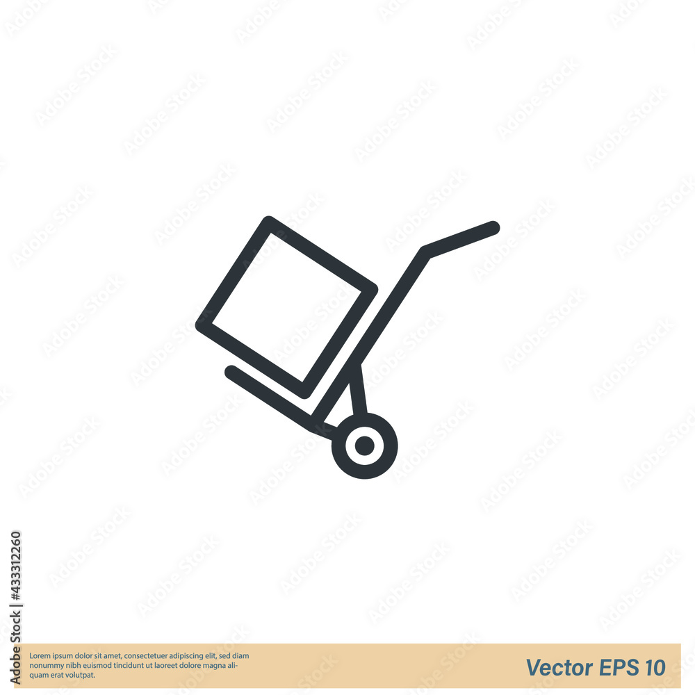 handcart cargo Icon Vector illustration simple design element handcart cargo Icon Vector illustration simple design element