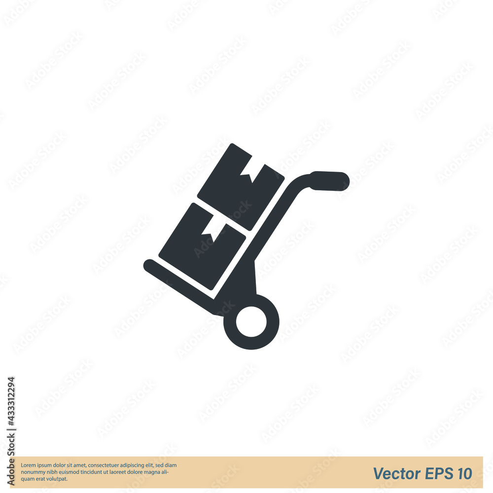 handcart cargo Icon Vector illustration simple design element handcart cargo Icon Vector illustration simple design element