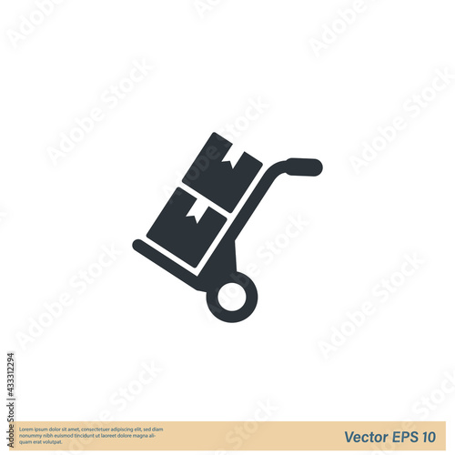 handcart cargo Icon Vector illustration simple design element