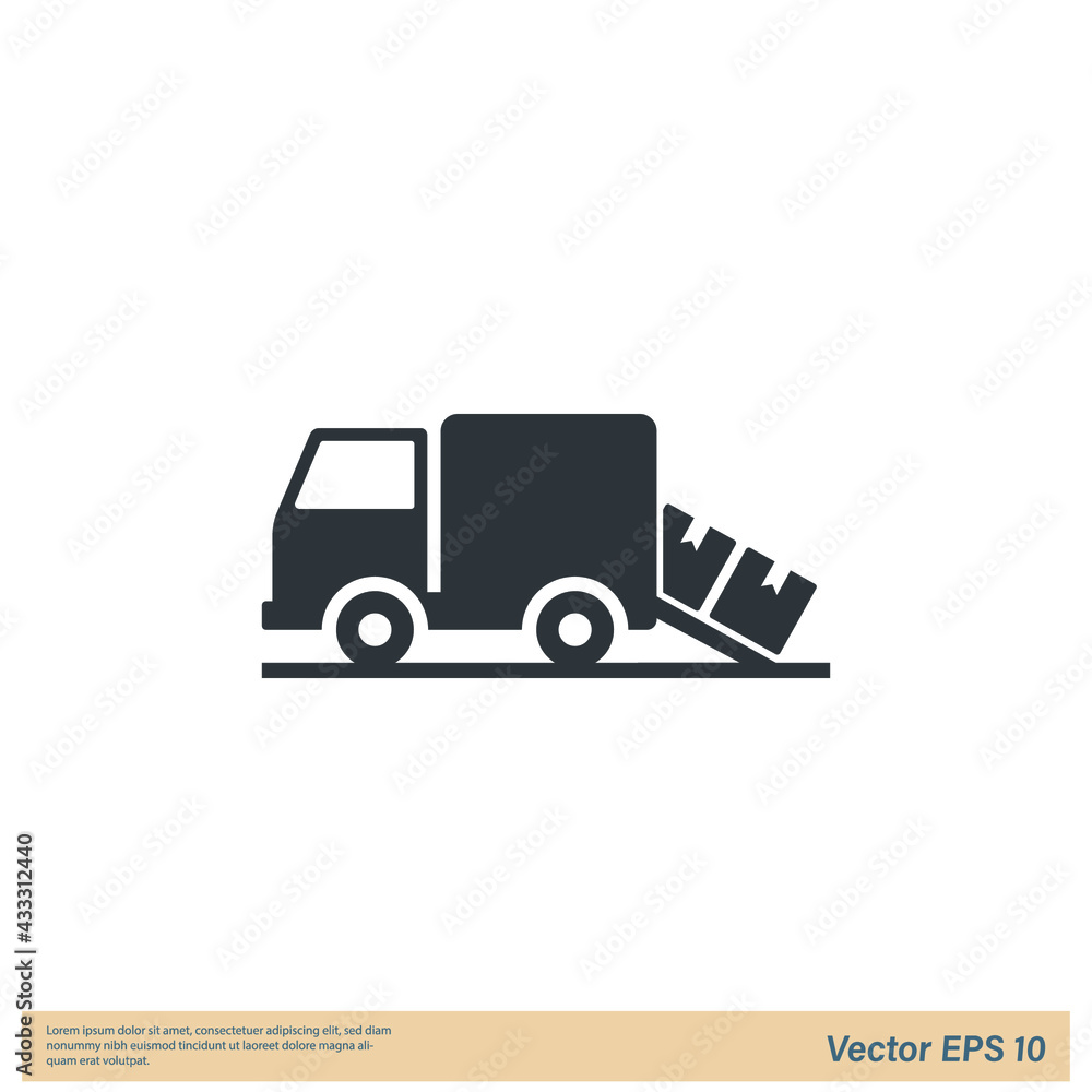 truck icon cargo symbol  icon vector illustration logo template