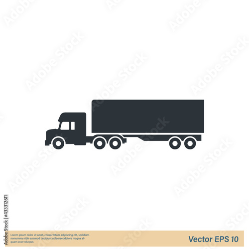 truck icon cargo symbol Icon Vector illustration simple design element