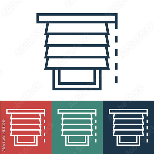 Linear vector icon with blind