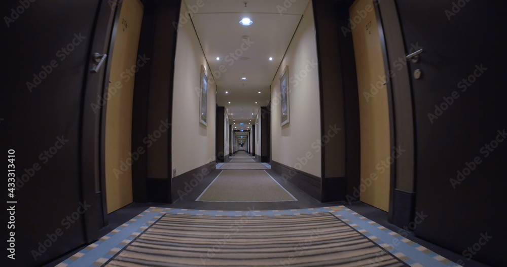 Moving Forward the Long Passageway in Hotel