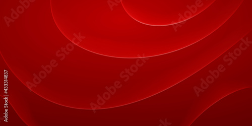 Abstract background with wavy folds in red colors