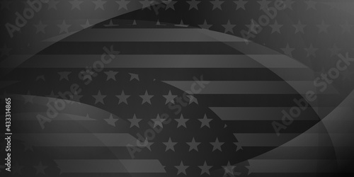 USA independence day abstract background with elements of american flag in gray and black colors