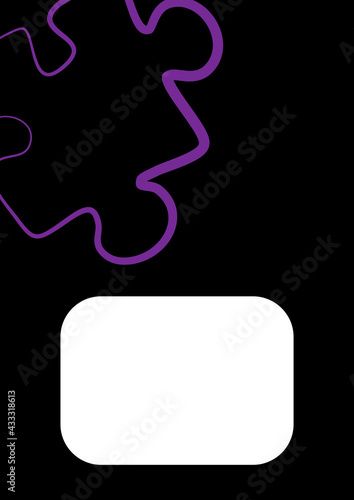 Vertical illustration format A4 - the design of the screen of the phone or tablet for inscriptions and photos