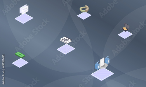 Autonomous consumption concept on abstract design