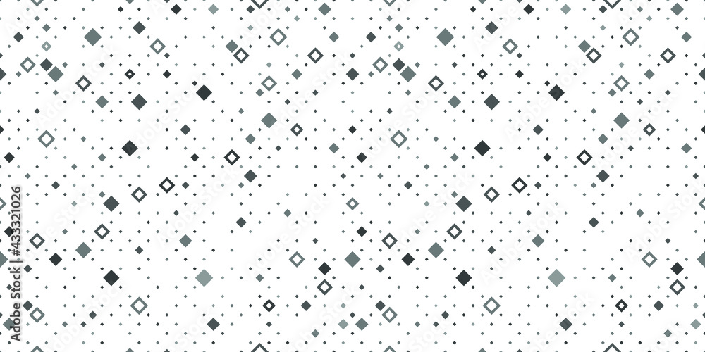 Obraz premium Abstract seamless pattern with small squares and pixels. Black dots on white background.
