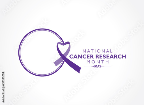 Vector Illustration of National Cancer Research Month observed in May.