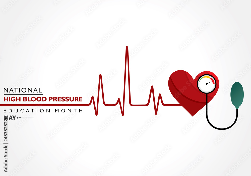 Vector Illustration of National High Blood pressure (HBP) Education Month is observed in May. Vector Illustration of National High Blood pressure (HBP) Education Month is observed in May.