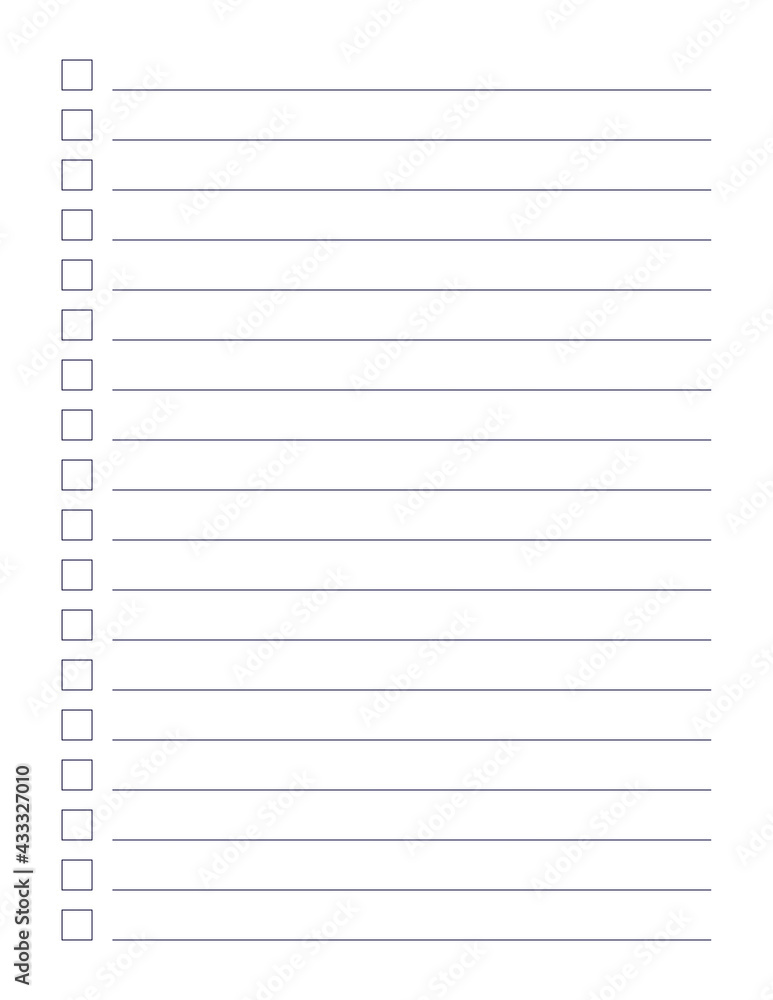 Graph paper. Printable To do list with check boxes, checklist, grid paper with color horizontal lines. Geometric pattern for school, textures, notebook, diary. Realistic lined paper blank size Letter Graph paper. Printable To do list with check boxes, checklist, grid paper with color horizontal lines. Geometric pattern for school, textures, notebook, diary. Realistic lined paper blank size Letter
