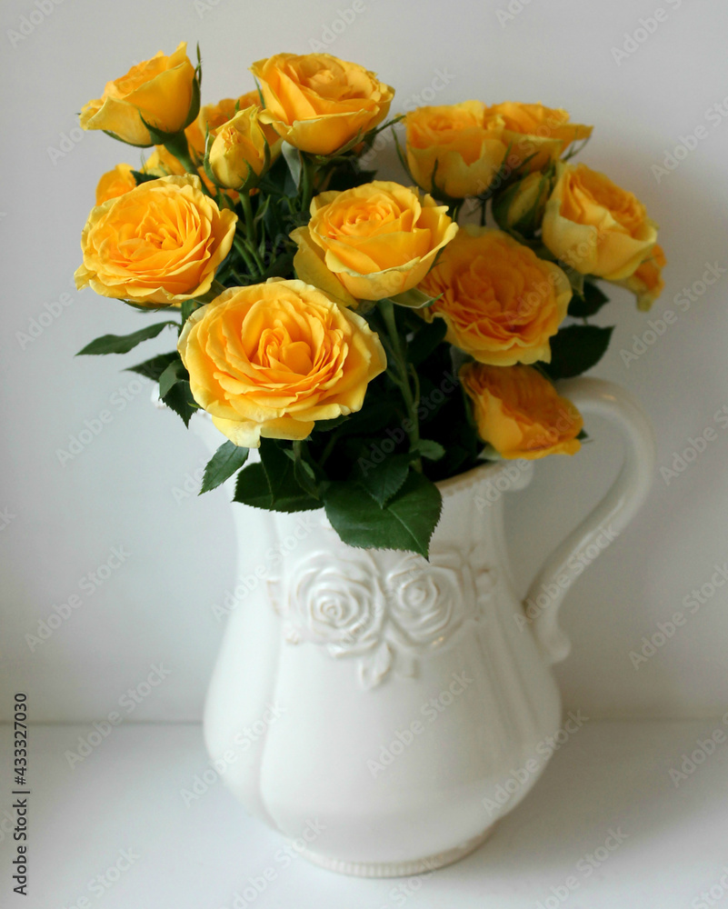 bouquet of roses in a vase