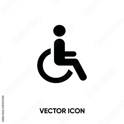 Disable vector icon . Modern, simple flat vector illustration for website or mobile app.Wheelchair symbol, logo illustration. Pixel perfect vector graphics 