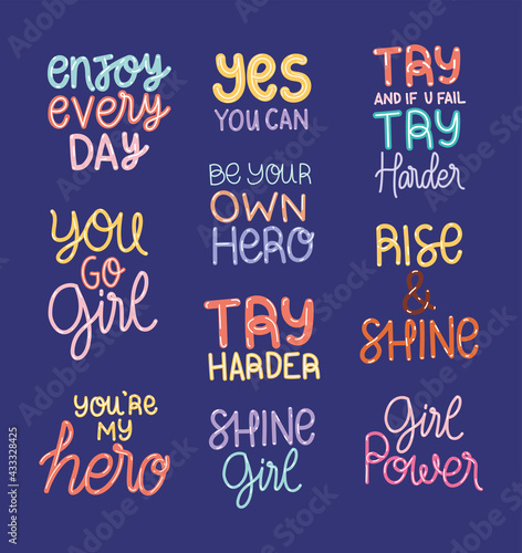 motivation lettering pack