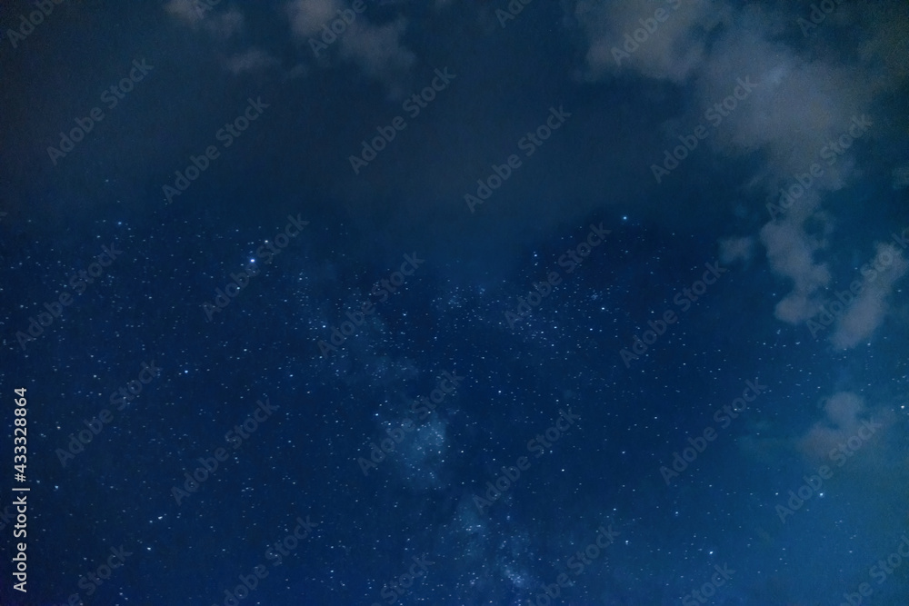 Starry night sky, background with stars Stock Photo | Adobe Stock