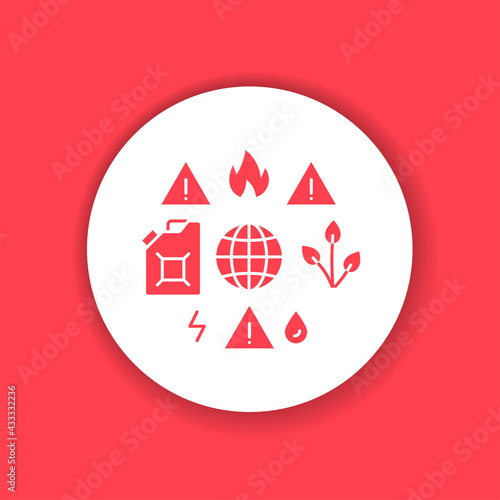 Lack natural resources black glyph icon. Overconsumption. Environmental problems. Sign for web page, app.