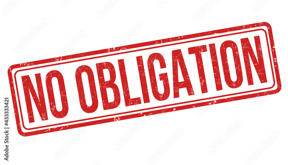 Φωτογραφία No obligation grunge rubber stamp