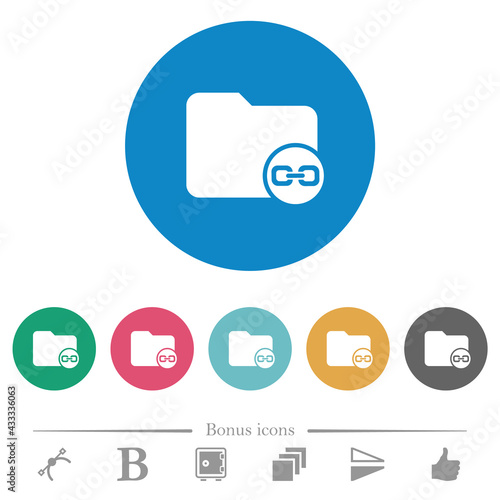 Link directory flat round icons