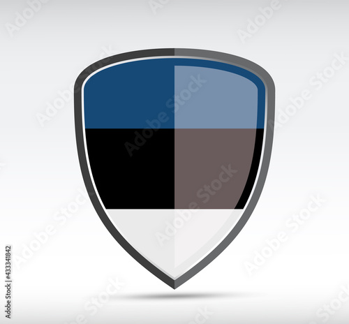 Free Download Shield icon with state flag of Estonia - GFXLoad