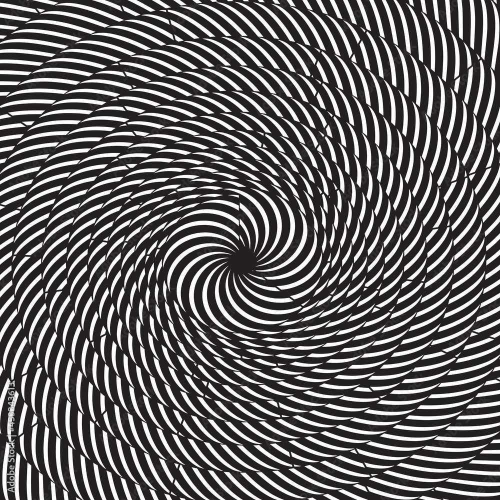 Dotted Halftone Vector Spiral Striped Pattern or Texture