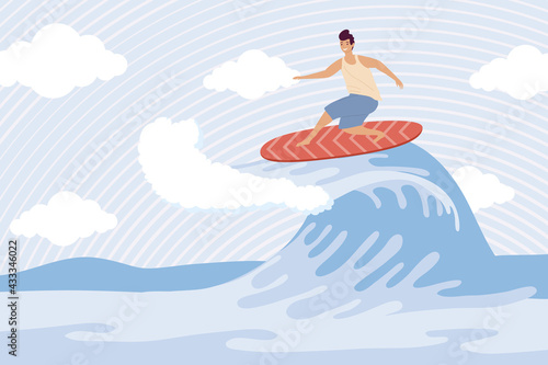man surfing in wave