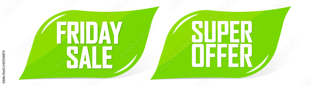 Fototapeta premium Set Sale banners design template, discount tags, vector illustration