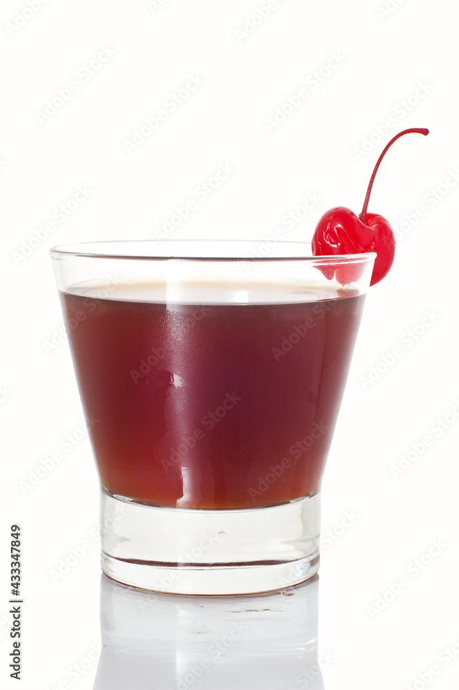 alcoholic coffee cocktail with a cherry alcoholic coffee cocktail with a cherry
