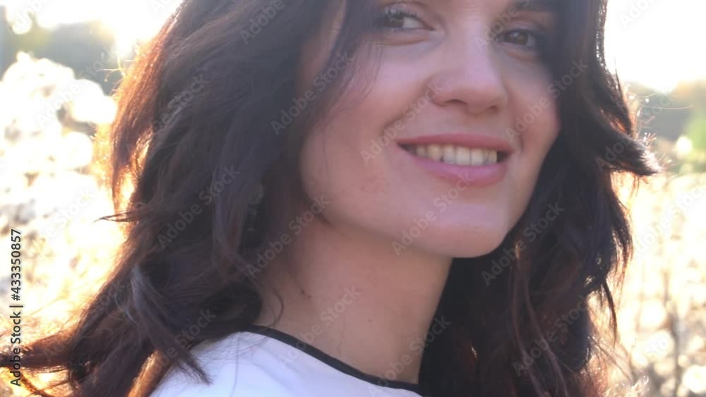 Slow Motion Female portrait outdoors Slow Motion Female portrait outdoors