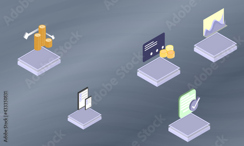 Aid for Trade concept on abstract design