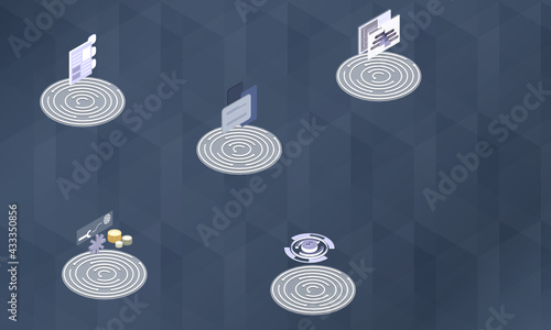 Budget support concept on abstract design