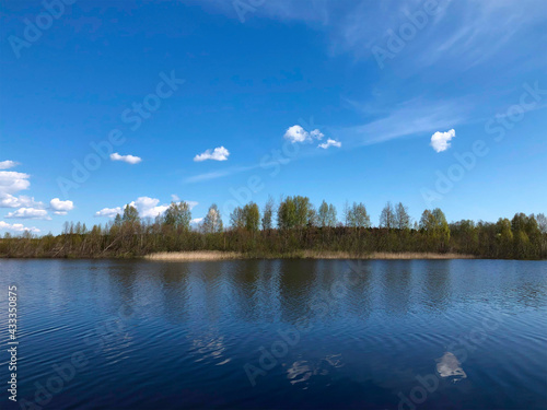 Fotografie Mirror lake and in the dalek island, calm.