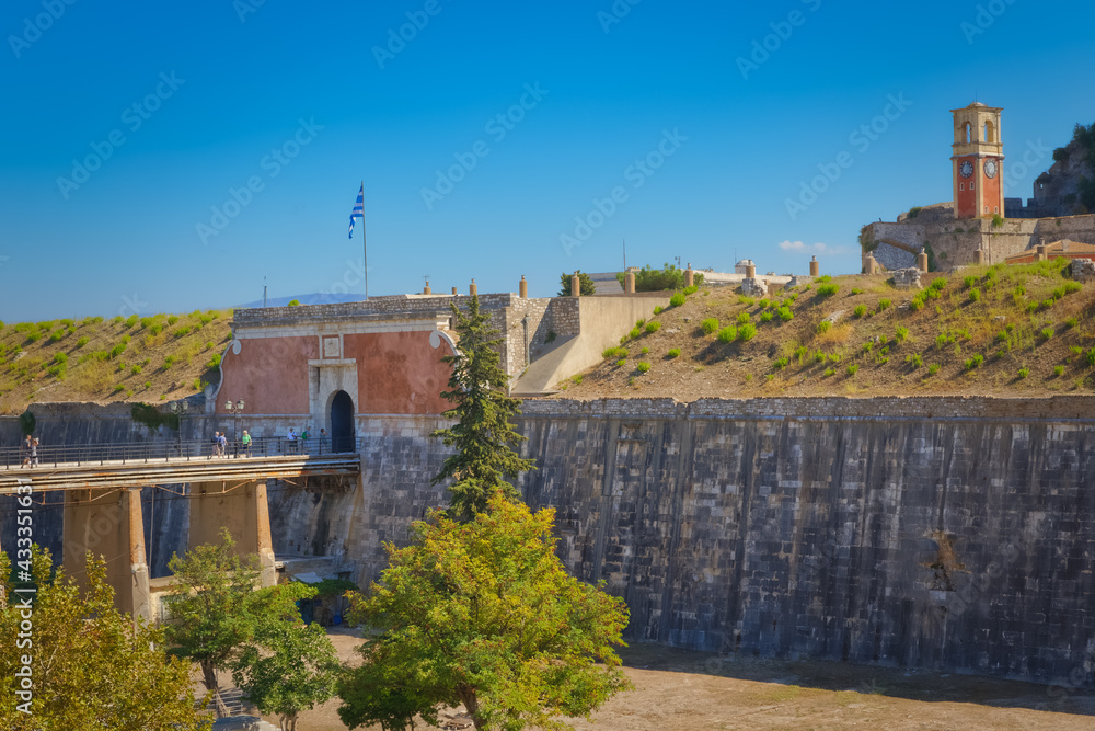 Old Venetian fortress in Corfu town Greece