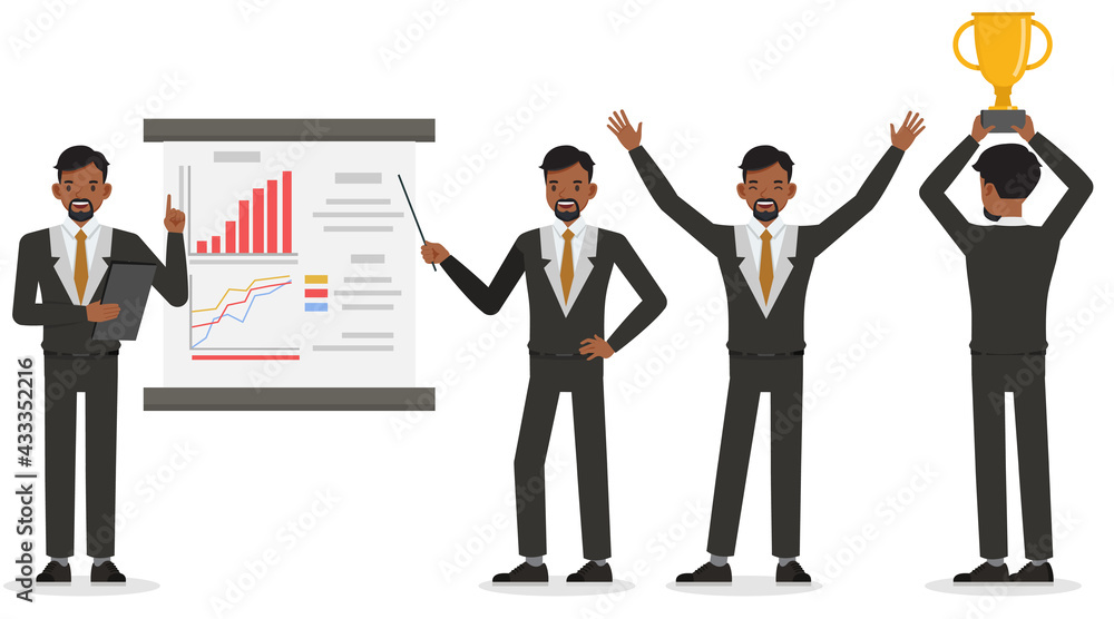 businessman wear black suit character vector design. Presentation in various action. businessman wear black suit character vector design. Presentation in various action.