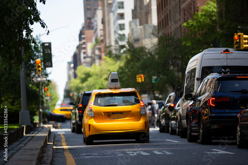 view of traffic in Madison Avenue in New York 