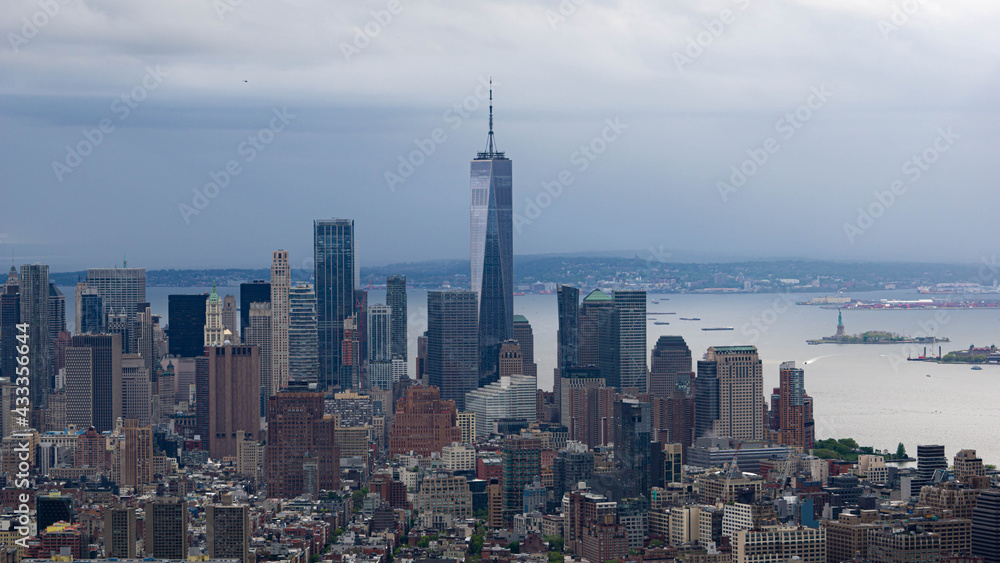 sky line of new york from empire state