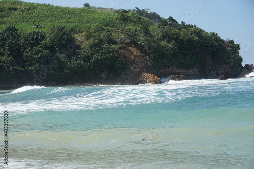 The beautiful Pangi beach in Blitar, East Java Indonesia photo