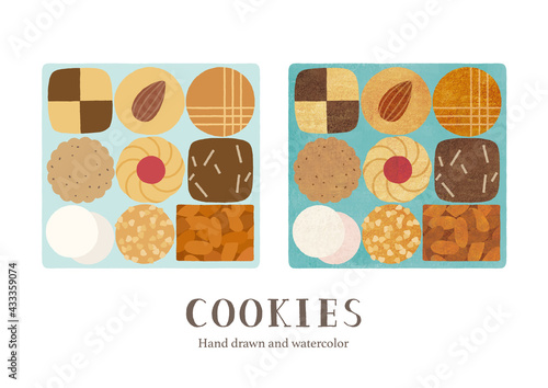 缶入りのクッキー水彩