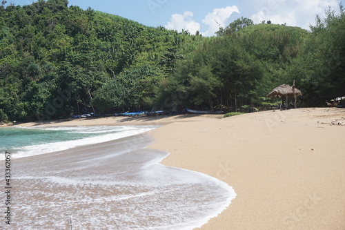 The beautiful Pangi beach in Blitar, East Java Indonesia photo