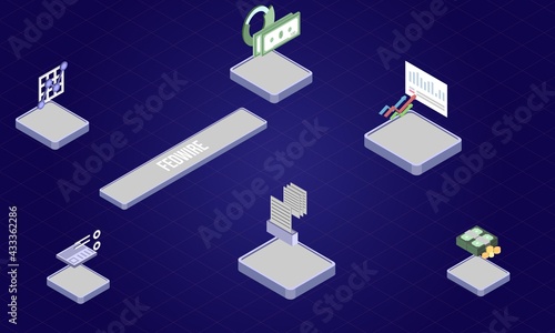 Fedwire concept on abstract design