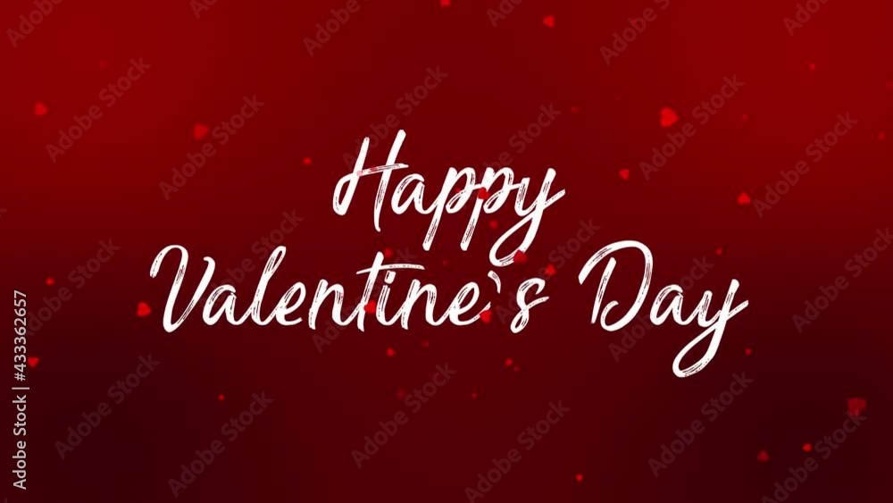 Red heart shapes falling on a dark background. Simple Happy Valentine's day animation Red heart shapes falling on a dark background. Simple Happy Valentine's day animation