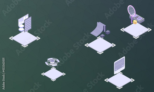 Creative economy concept on abstract design