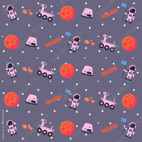 Background symbol space mars outearth rover 
